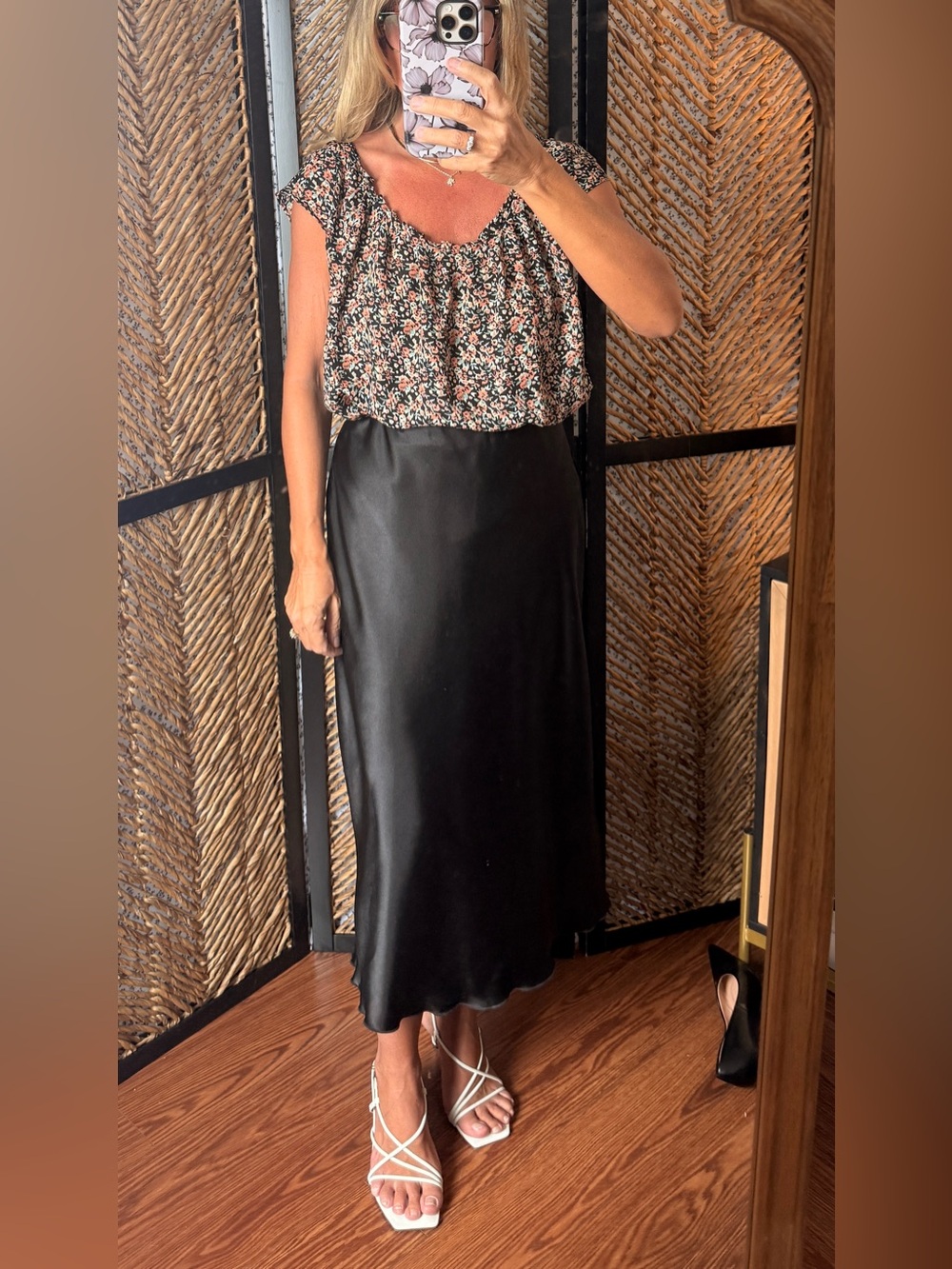 Black Floral Blouse by Lauren Conrad